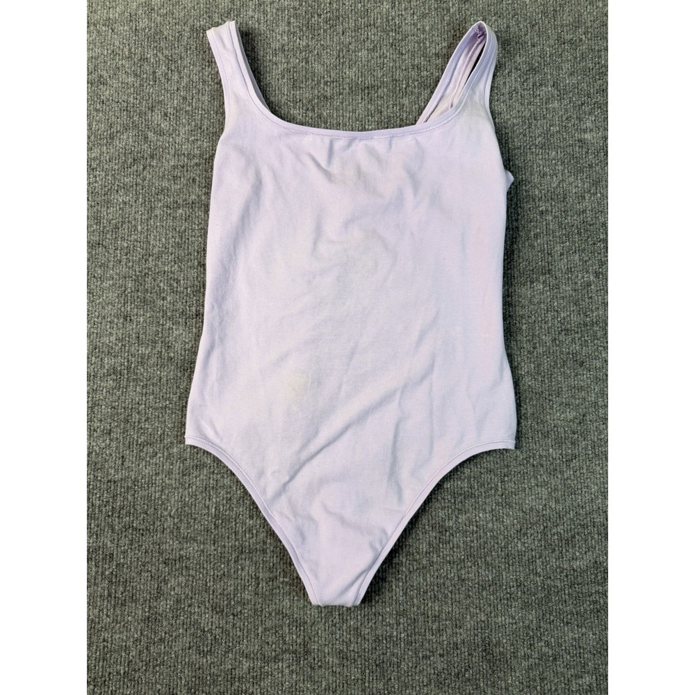 Victoria Secret Pink Lavender Bodysuit‎ Size: L sleepwear NWT Minor Flaws
